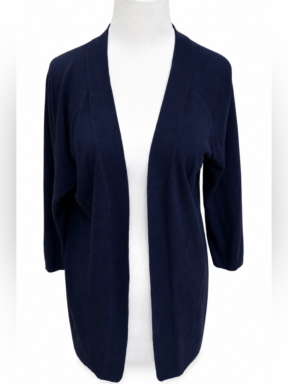 Talbots Navy Open-Front Lightweight Cardigan Medium